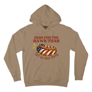 Funny Hawk Tuah Hot Dog Spit On That Thang July 4 Patriotic Hoodie