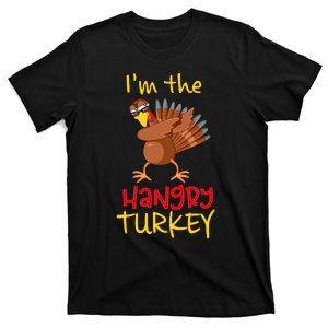 Funny Hangry Turkey Matching Family Group Thanksgiving Party T-Shirt