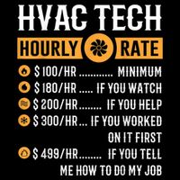 Funny HVAC Tech Gifts HVAC Tech Hourly Rate City Backpack