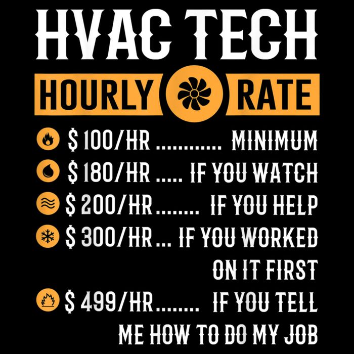 Funny HVAC Tech Gifts HVAC Tech Hourly Rate City Backpack