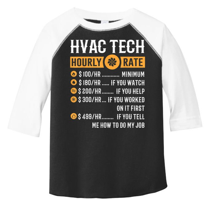 Funny HVAC Tech Gifts HVAC Tech Hourly Rate Toddler Fine Jersey T-Shirt