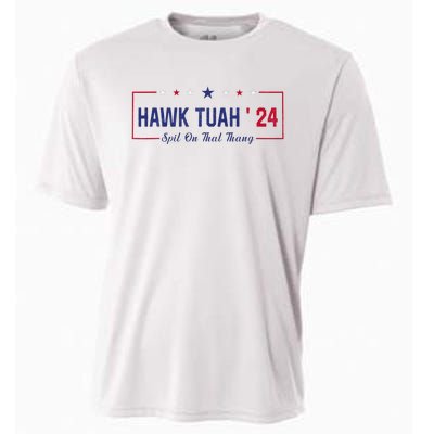 Funny Hawk Tuah 24 Spit On That Thang Cooling Performance Crew T-Shirt