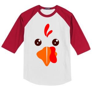 Funny Happy Thanksgiving Turkey Day Boy Girl Gift Kids Colorblock Raglan Jersey