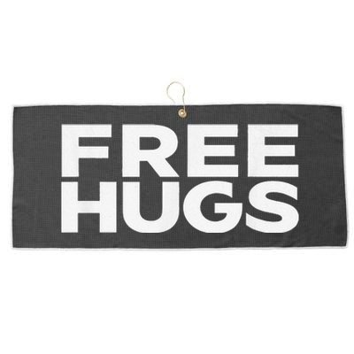 Free Hugs Tee Funny Free Hugs Large Microfiber Waffle Golf Towel