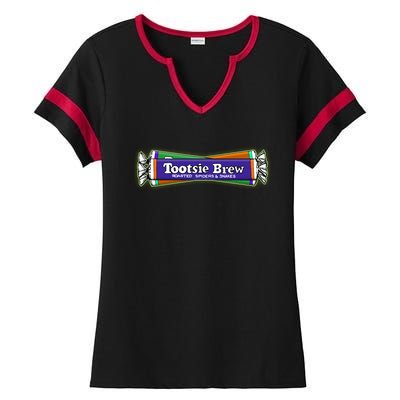 Funny Halloween Tootsie Brew Candy Roasted Spiders And Snakes Ladies Halftime Notch Neck Tee