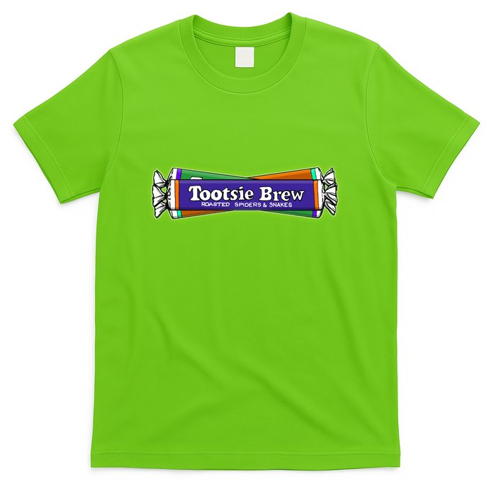 Funny Halloween Tootsie Brew Candy Roasted Spiders And Snakes T-Shirt