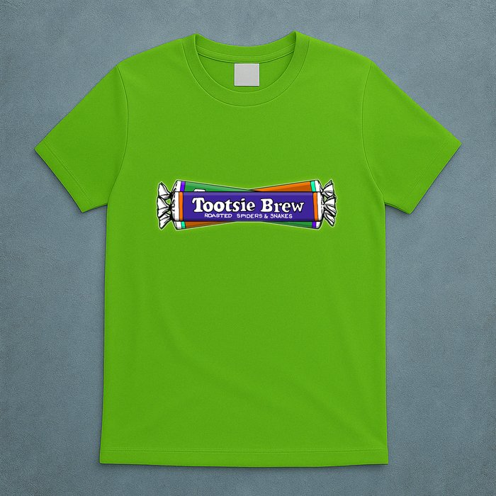 Funny Halloween Tootsie Brew Candy Roasted Spiders And Snakes T-Shirt