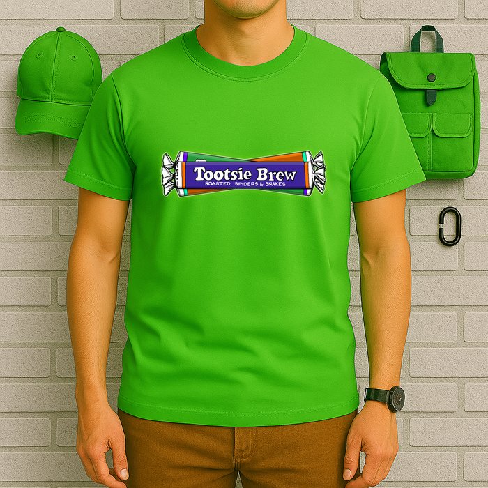 Funny Halloween Tootsie Brew Candy Roasted Spiders And Snakes T-Shirt