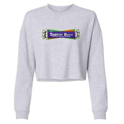 Funny Halloween Tootsie Brew Candy Roasted Spiders And Snakes Cropped Pullover Crew