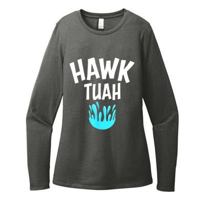 Funny Hawk Tuah Gift Womens CVC Long Sleeve Shirt