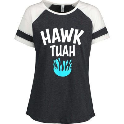 Funny Hawk Tuah Gift Enza Ladies Jersey Colorblock Tee