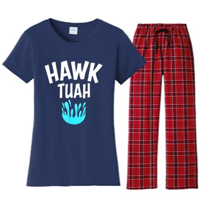 Funny Hawk Tuah Gift Women's Flannel Pajama Set