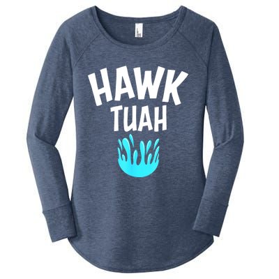 Funny Hawk Tuah Gift Women's Perfect Tri Tunic Long Sleeve Shirt