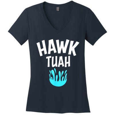 Funny Hawk Tuah Gift Women's V-Neck T-Shirt