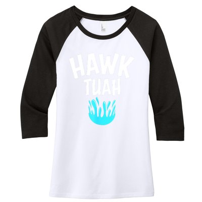 Funny Hawk Tuah Gift Women's Tri-Blend 3/4-Sleeve Raglan Shirt