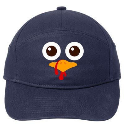 Funny Happy Thanksgiving Turkey Day Boy Girl Gift 7-Panel Snapback Hat