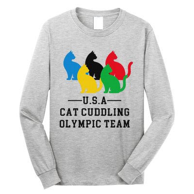 Funny Hawk Tush Cute Cat Cuddling Olympic Teamhawk Tuah 24 Funny Tank Top Design Long Sleeve Shirt