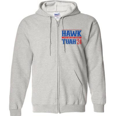 Funny Hawk Tuah 24 Sayings Design Full Zip Hoodie