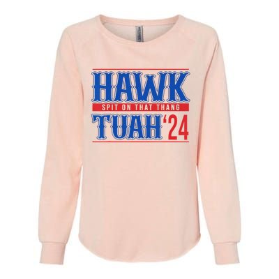 Funny Hawk Tuah 24 Sayings Design Womens California Wash Sweatshirt