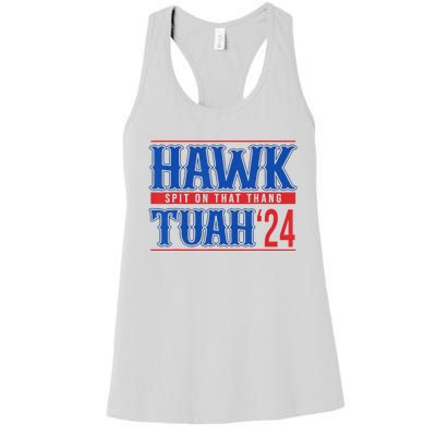 Funny Hawk Tuah 24 Sayings Design Women's Racerback Tank