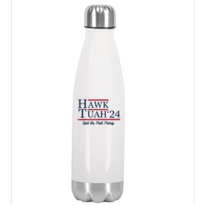 Funny Hawk Tush Messy Bun Design Stainless Steel Insulated Water Bottle