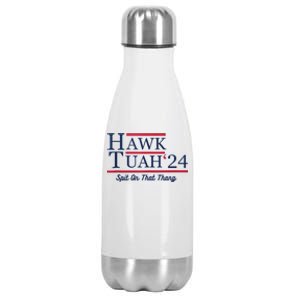 Funny Hawk Tush Messy Bun Design Stainless Steel Insulated Water Bottle