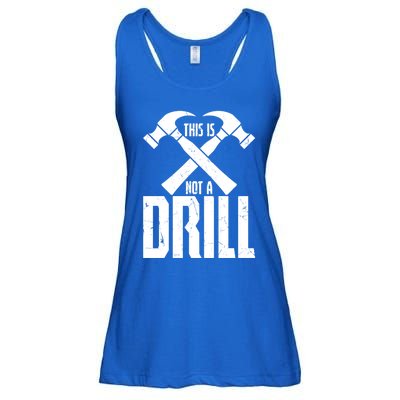 Funny Hammer This Is Not A Drill Tool Construction Workers Cute Gift Ladies Essential Flowy Tank