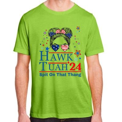 Funny Hawk Tush Messy Bun Design Adult ChromaSoft Performance T-Shirt