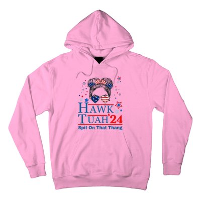 Funny Hawk Tush Messy Bun Design Hoodie