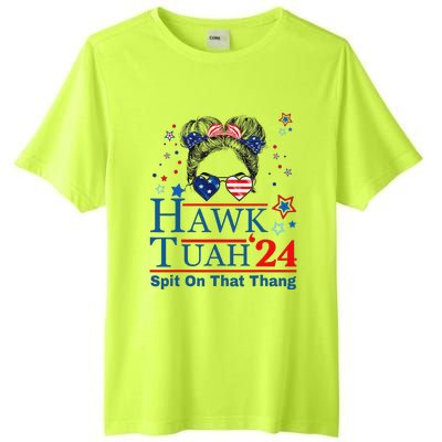 Funny Hawk Tush Messy Bun Design Tall Fusion ChromaSoft Performance T-Shirt