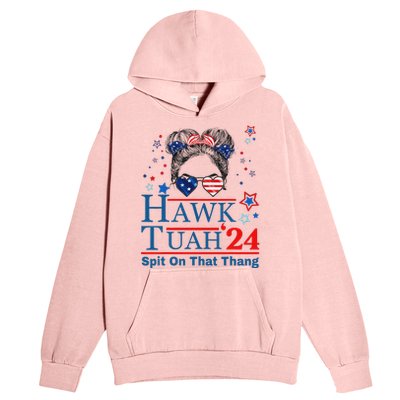 Funny Hawk Tush Messy Bun Design Urban Pullover Hoodie