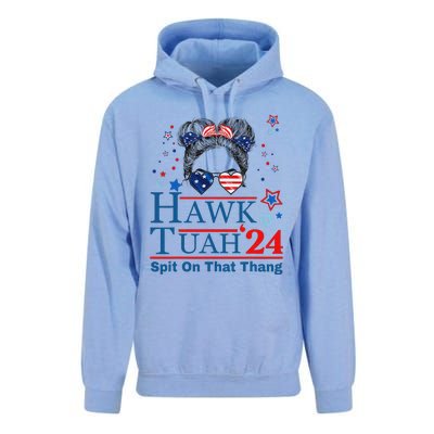 Funny Hawk Tush Messy Bun Design Unisex Surf Hoodie