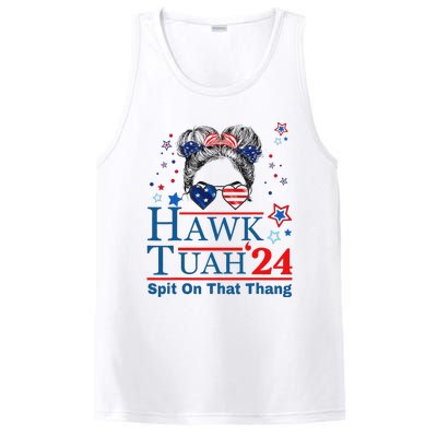 Funny Hawk Tush Messy Bun Design PosiCharge Competitor Tank