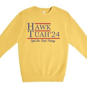 Funny Hawk Tush Presidential Parody Premium Crewneck Sweatshirt