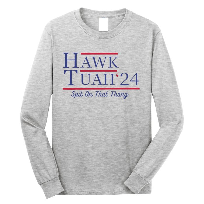 Funny Hawk Tush Presidential Parody Long Sleeve Shirt