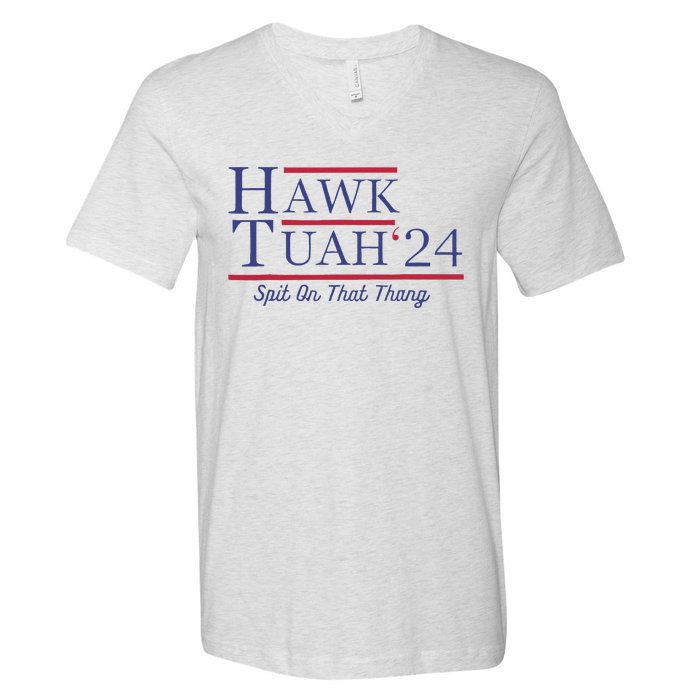 Funny Hawk Tush Presidential Parody V-Neck T-Shirt