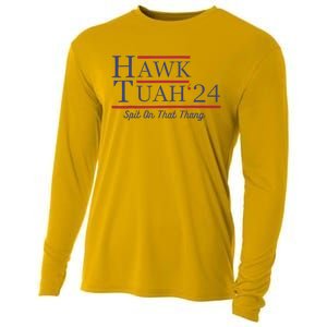 Funny Hawk Tush Presidential Parody Cooling Performance Long Sleeve Crew