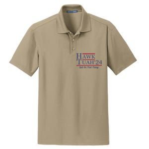 Funny Hawk Tush Presidential Parody Dry Zone Grid Polo