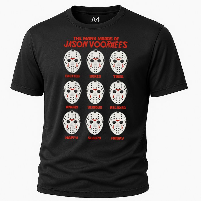 Funny Halloween The Many Moods Of Jason Voorhees Cooling Performance Crew T-Shirt