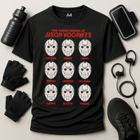 Funny Halloween The Many Moods Of Jason Voorhees Cooling Performance Crew T-Shirt