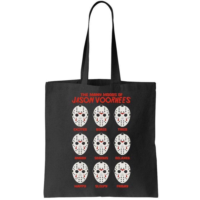 Funny Halloween The Many Moods Of Jason Voorhees Bag
