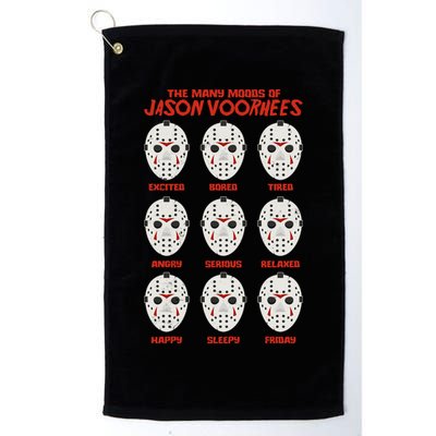 Funny Halloween The Many Moods Of Jason Voorhees Golf Towel