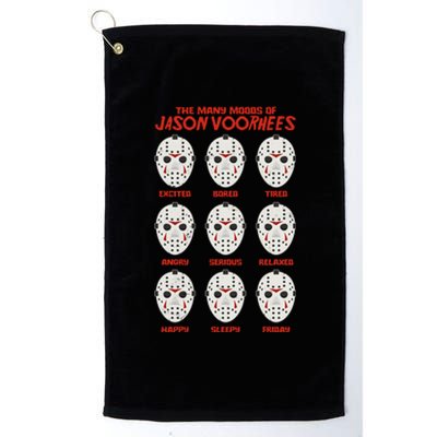 Funny Halloween The Many Moods Of Jason Voorhees Platinum Collection Golf Towel