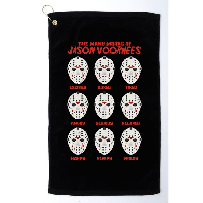 Funny Halloween The Many Moods Of Jason Voorhees Golf Towel