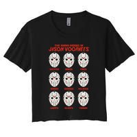 Funny Halloween The Many Moods Of Jason Voorhees Crop Top