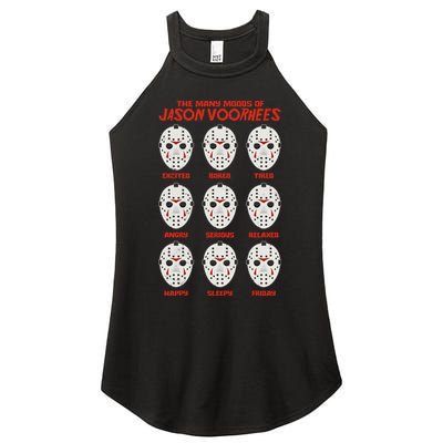 Funny Halloween The Many Moods Of Jason Voorhees Women's Perfect Tri Rocker Tank