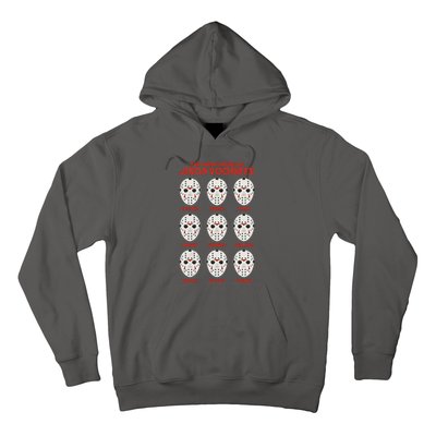 Funny Halloween The Many Moods Of Jason Voorhees Hoodie