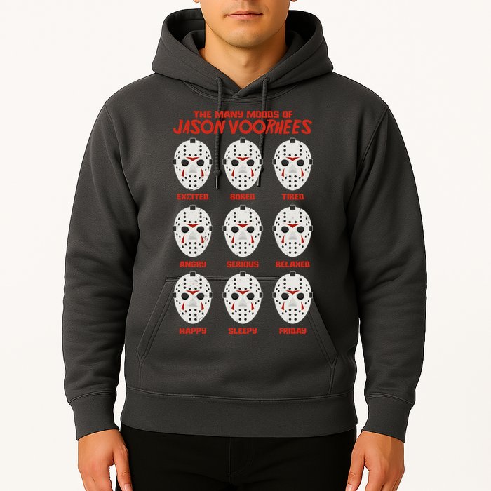 Funny Halloween The Many Moods Of Jason Voorhees Hoodie