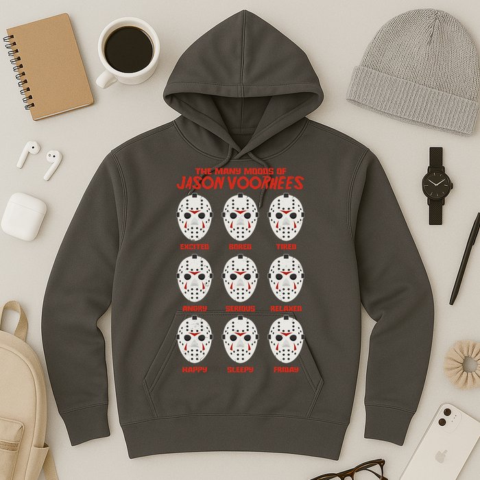 Funny Halloween The Many Moods Of Jason Voorhees Hoodie