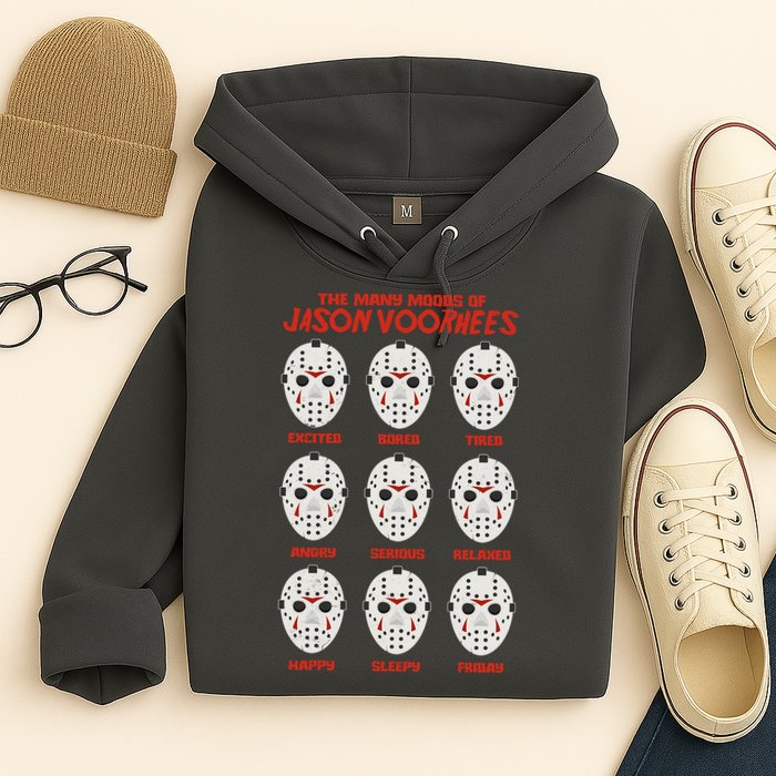 Funny Halloween The Many Moods Of Jason Voorhees Hoodie